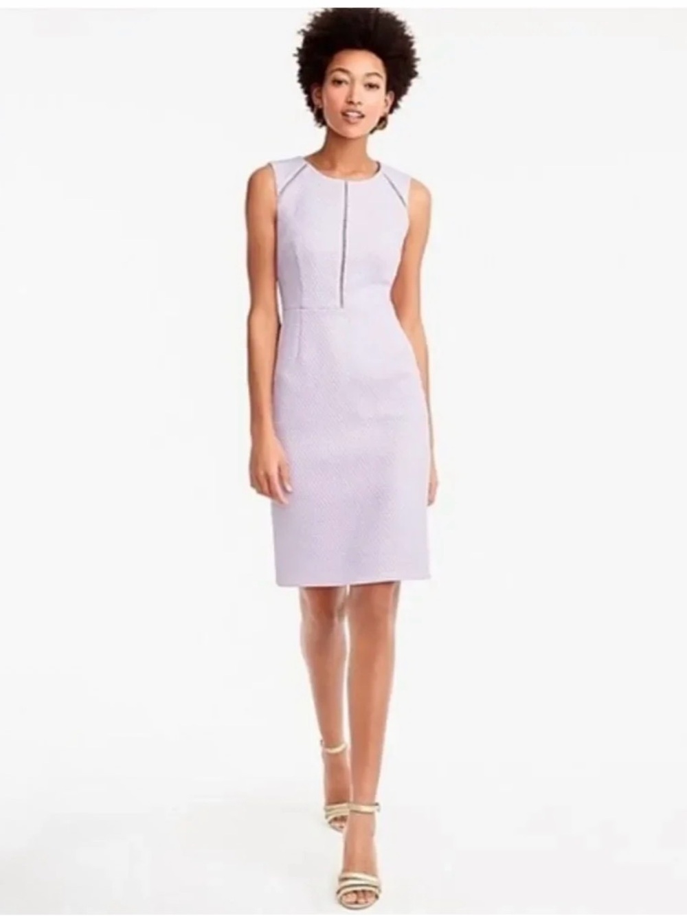 J. Crew Portofino
Lilac Textured Sleeveless lined Sheath Dress size 2 Tall NWOT